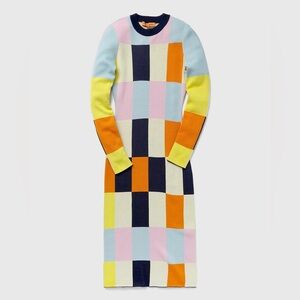 Stine Goya Color Block Chiara Knitted Midi Dress